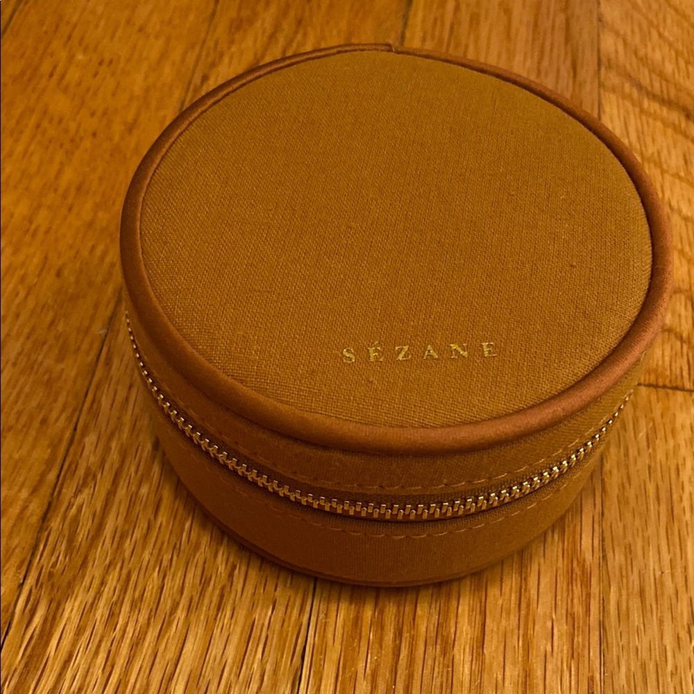 Sezane Jewelry Case in Mustard Yellow